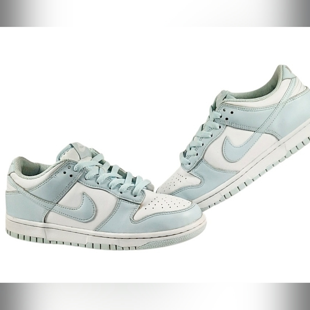 Nike Dunk Low (GS) Sneakers White/ Glacier Blue Kids  Size 7Y/ Womens Size 8.5